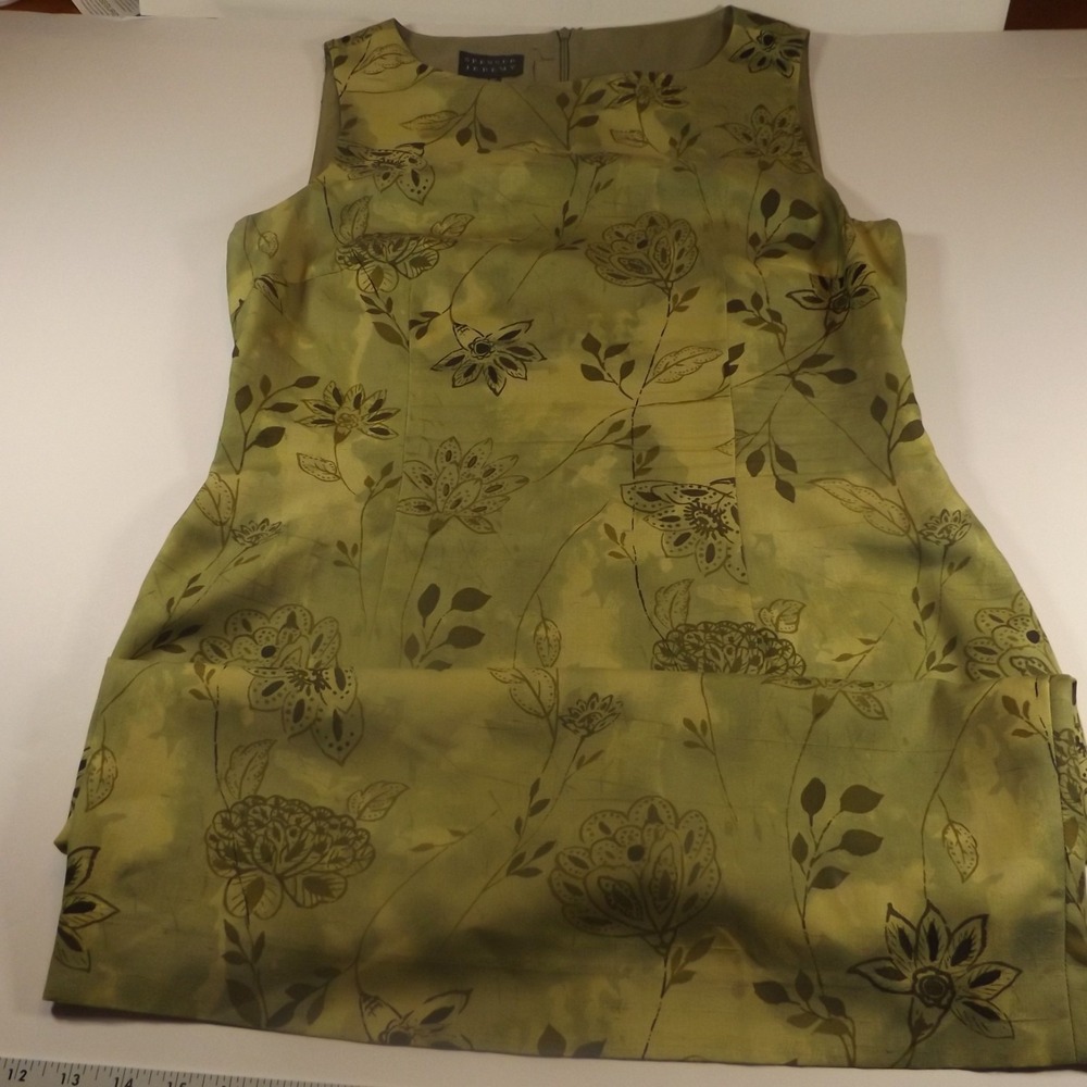 Spenser Jeremy 100% Silk Dress, Green Floral, Size 12